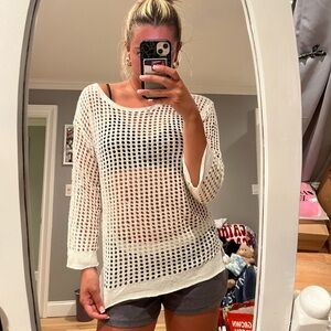 White Knit Cover-Up